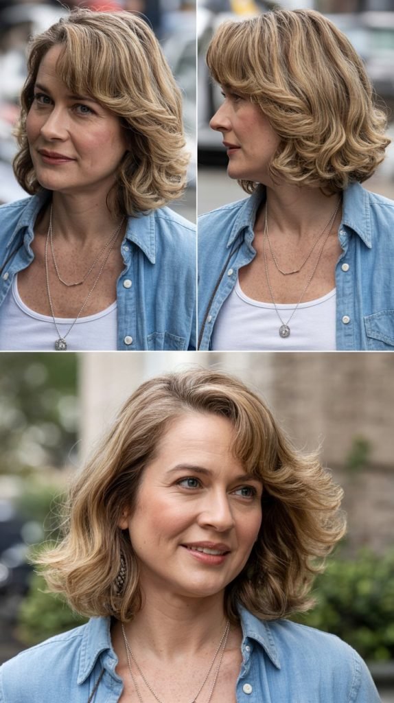 Wavy Chin-Length Bob