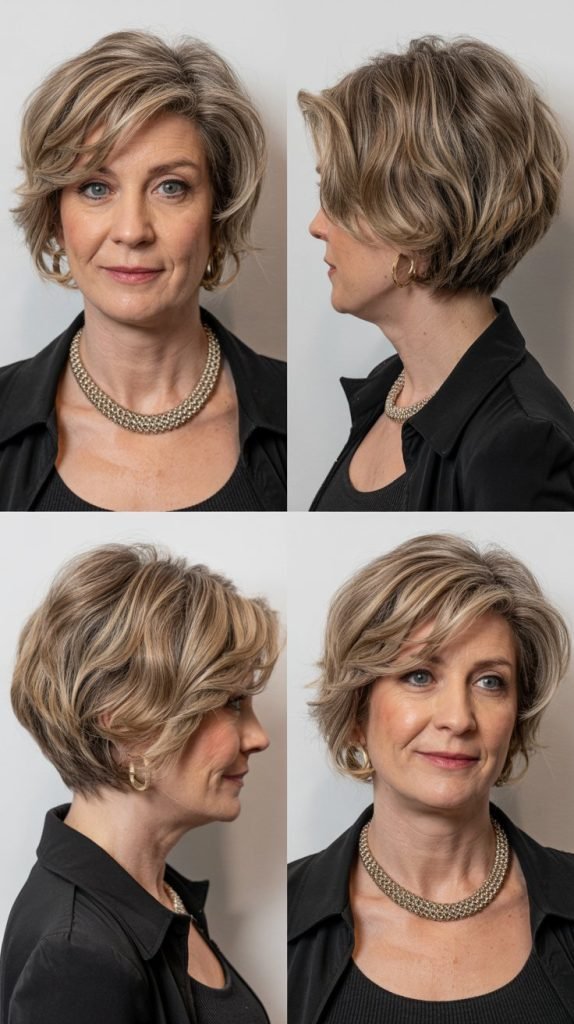 35. Asymmetrical Textured Bob