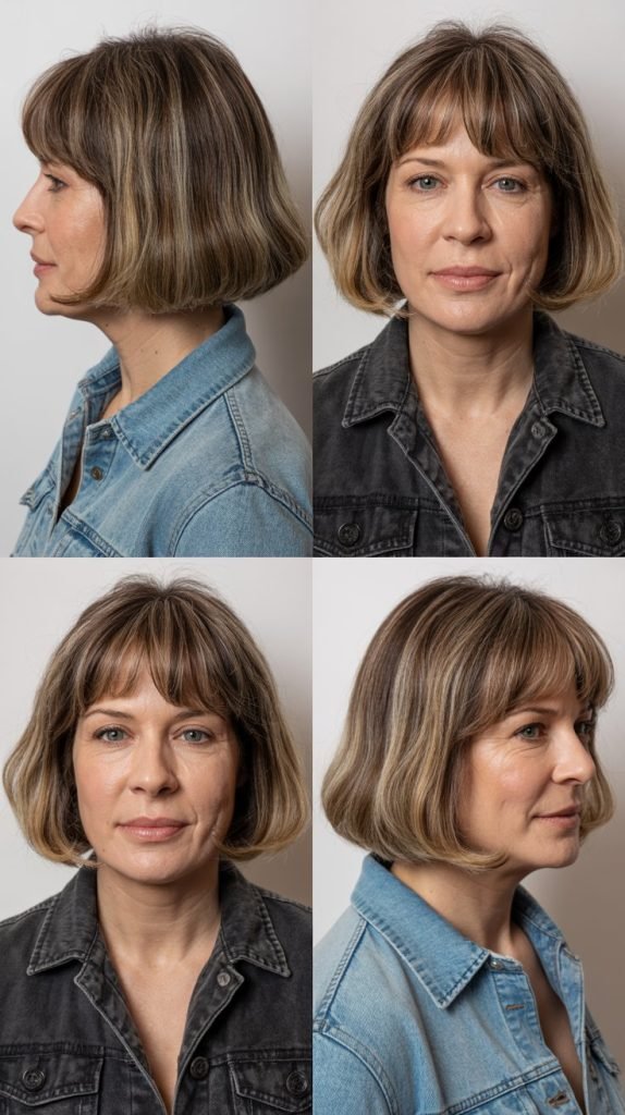 4. Blunt Bob with Micro Bangs