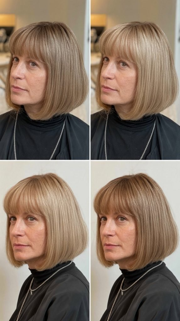  Bob with Curtain Bangs