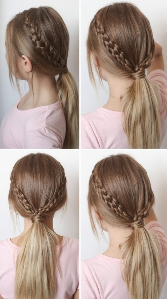 Braided Ponytail Updo