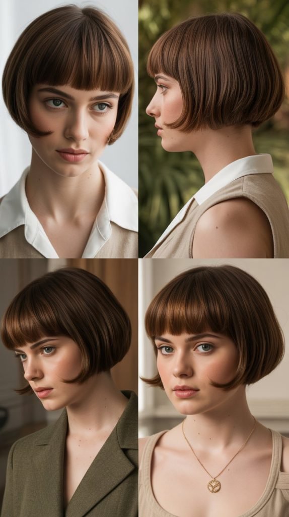 2. Classic Pageboy With Rounded Fringe