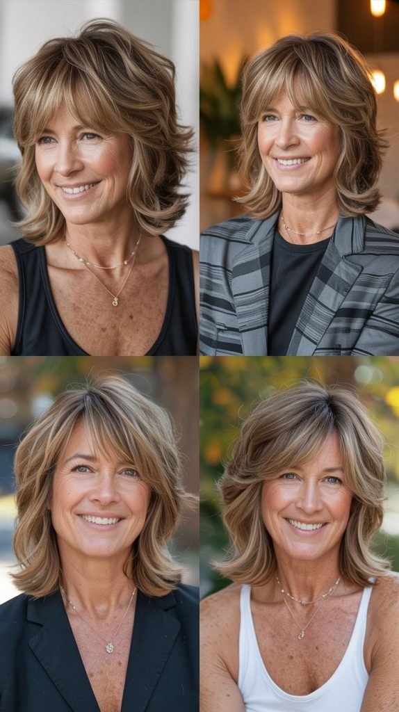 Layered Shoulder Cut With Piecey Bangs