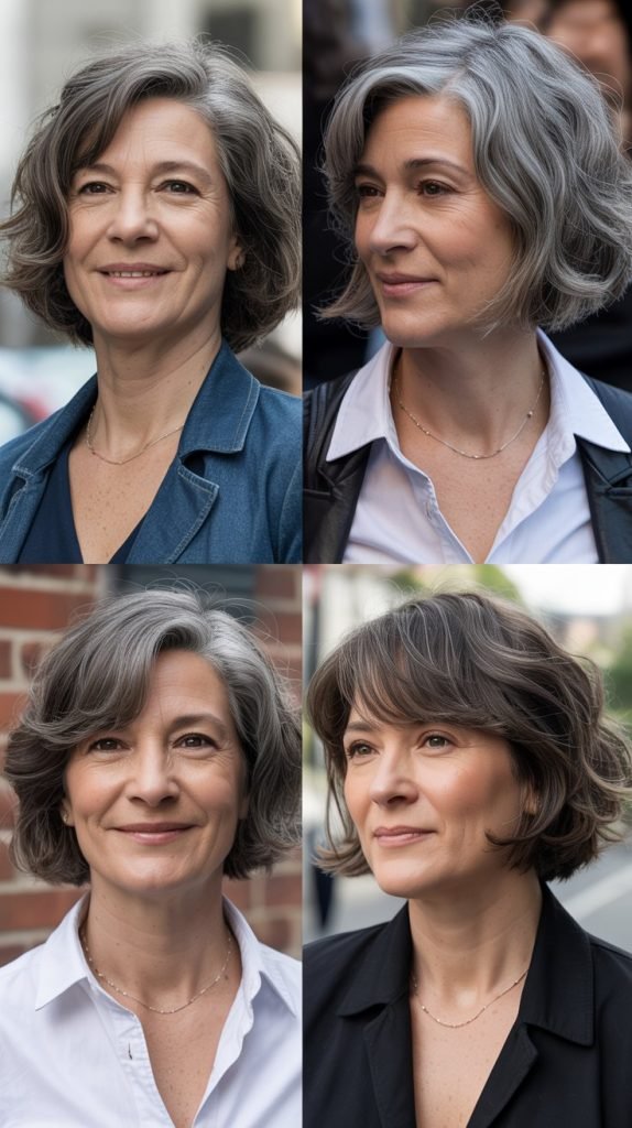 French Girl Bob with Gray Tones