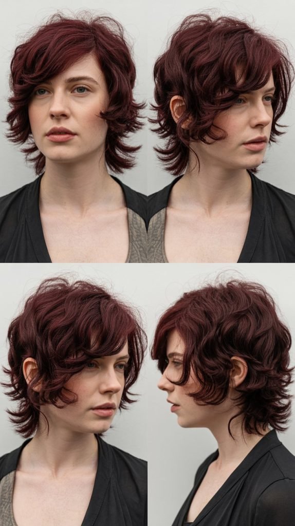  Asymmetrical Layers With Side Bangs