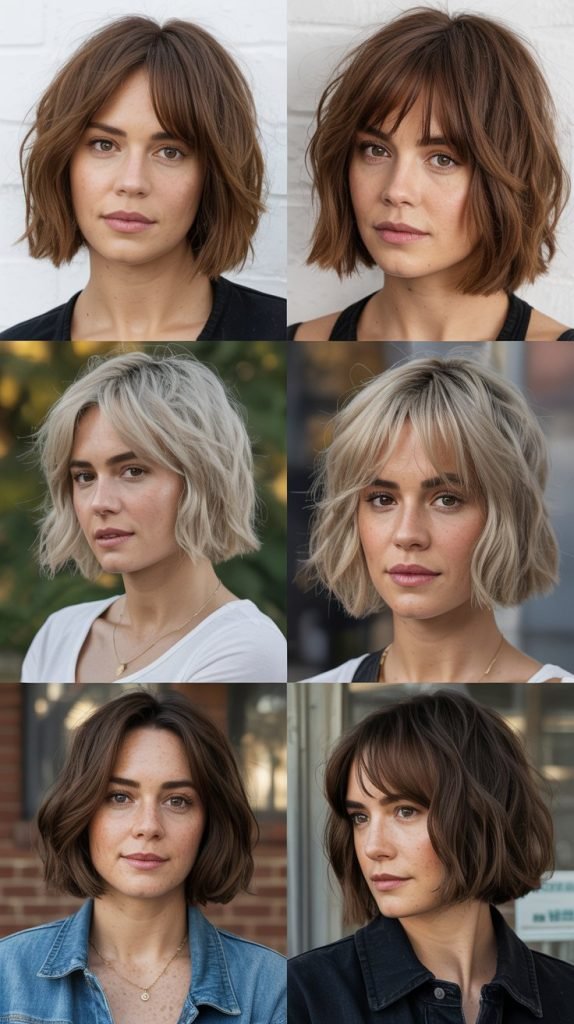  Graduated Layers With Asymmetrical Bangs