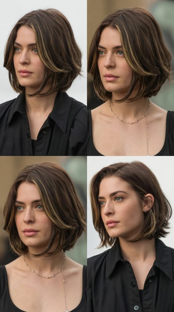 4. Long Layered Bob (Lob) with Side Part