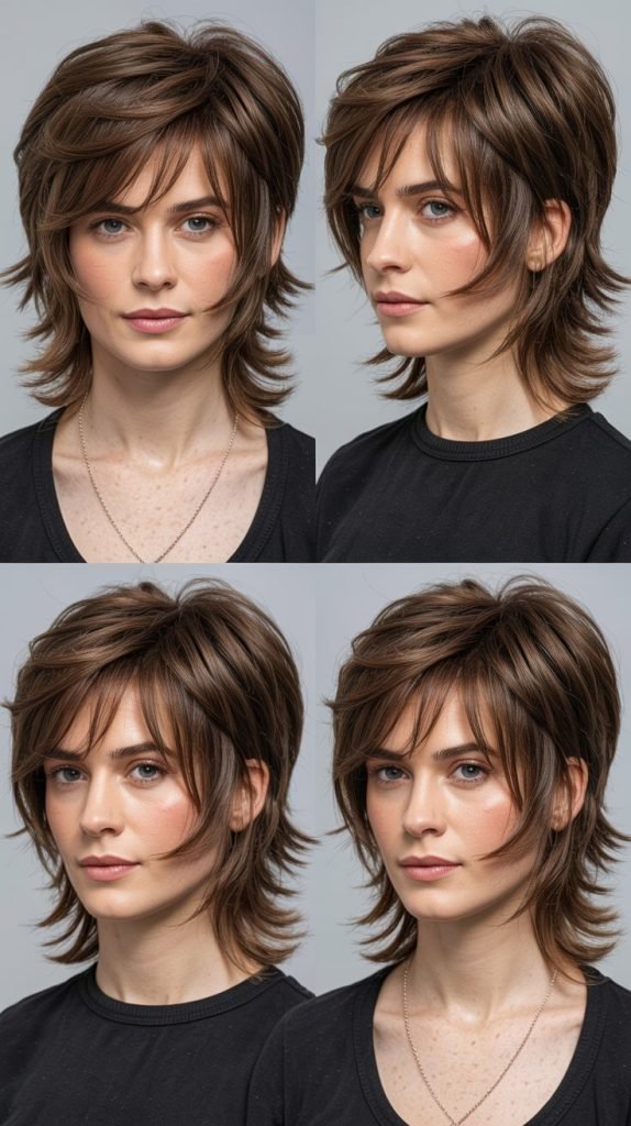 Shattered Layers With Wispy Side Bangs