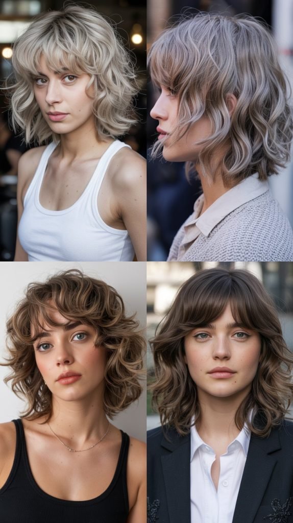 16. Wavy Shag with Choppy Fringe