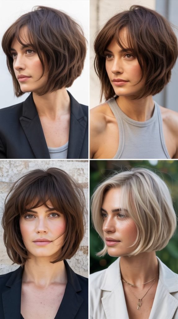 Razor-Cut Bob with Textured Layers