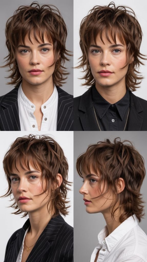  Soft Curtain Bangs with Graduated Layers