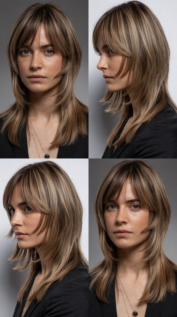 Angled Fringe With Graduated Layers
