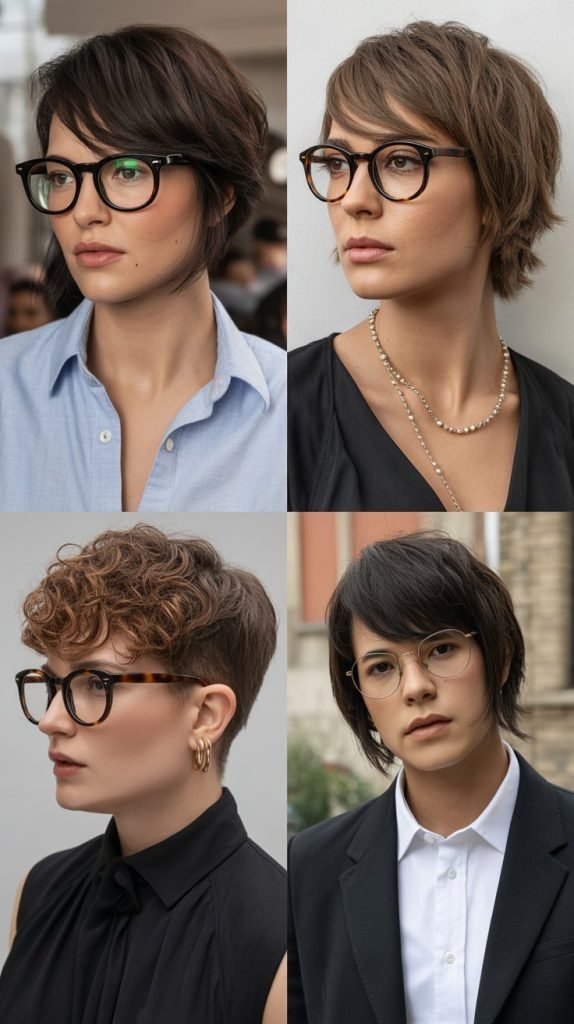 . Asymmetrical Cut With Side-Swept Bangs