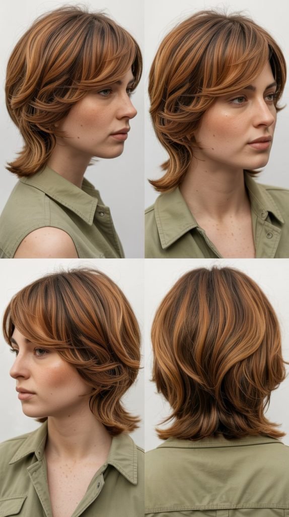  Butterfly Layers With Side-Swept Bangs