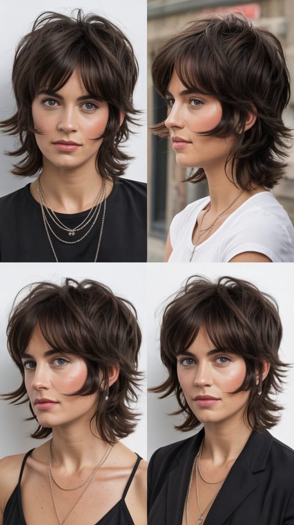  Choppy Layers With Baby Bangs