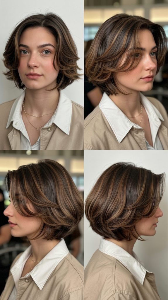 1. Classic Shoulder-Length Layered Bob