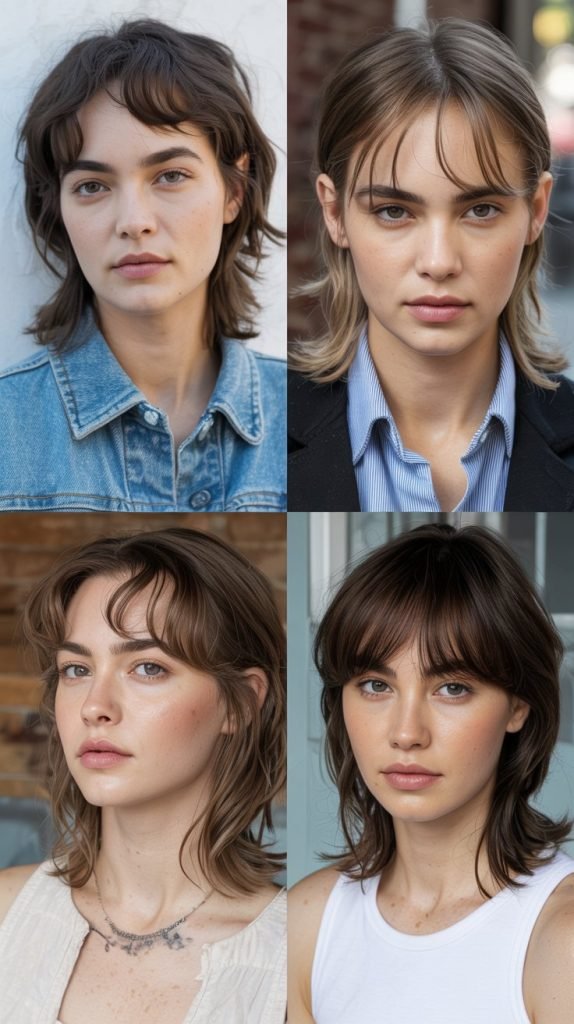 Collarbone Cut With Swoopy Bangs