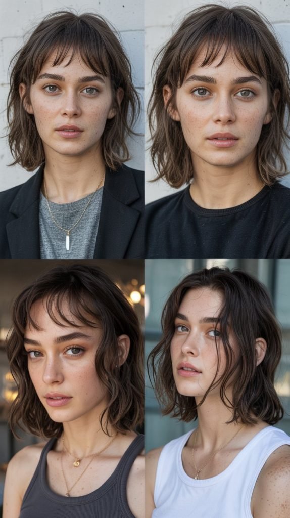 Medium Shag With See-Through Bangs