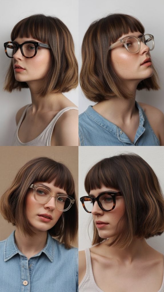 Razored Bob With Feathered Bangs