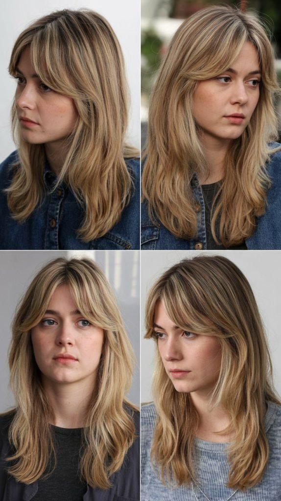  Shaggy Lob With Wispy Bangs