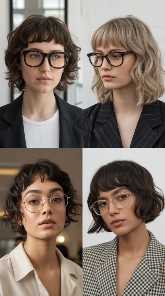 Textured Midi With Split Bangs