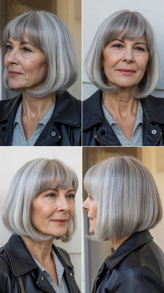 Sleek Silver Bob