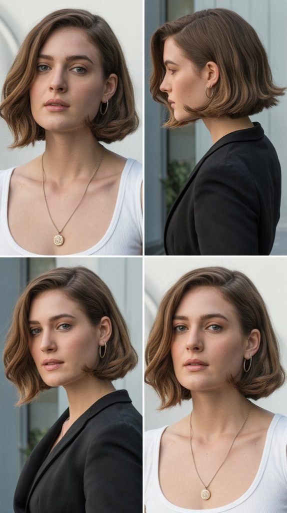 Side-Parted Bob for Classic Elegance