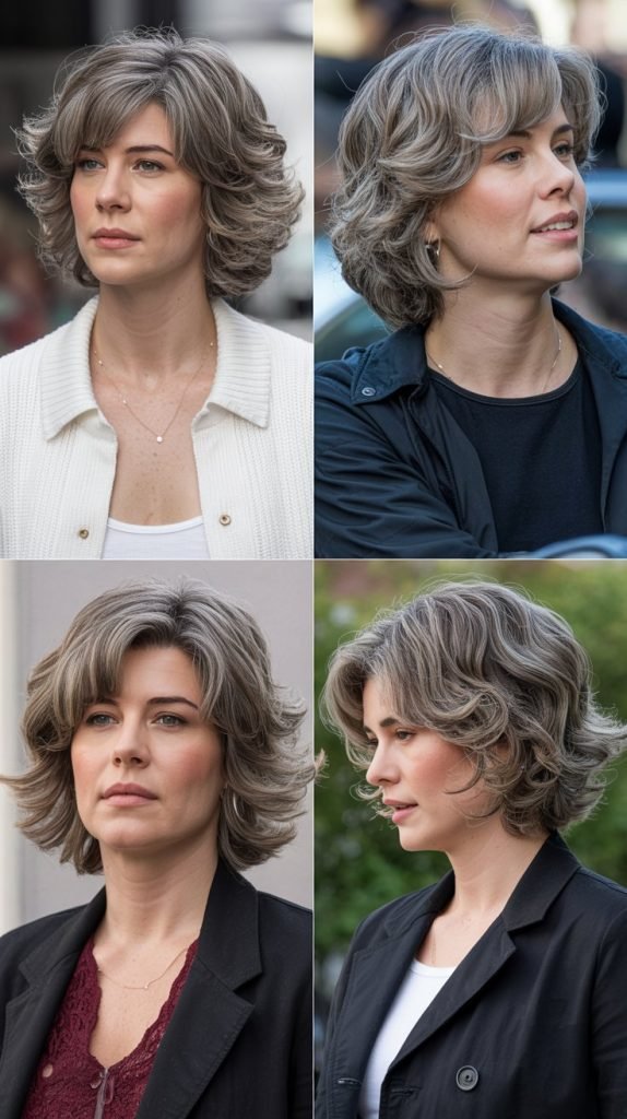 Tousled Chin-Length Style