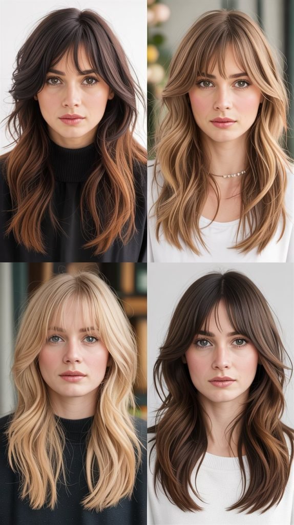 . Wispy Micro Bangs With Long Layers