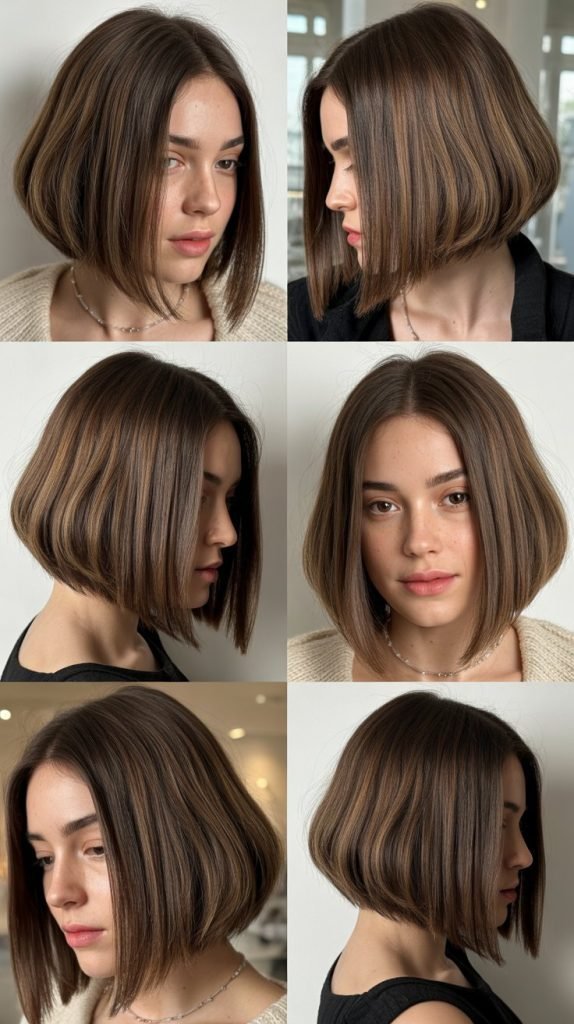 . Classic Blunt Bob with Internal Layers