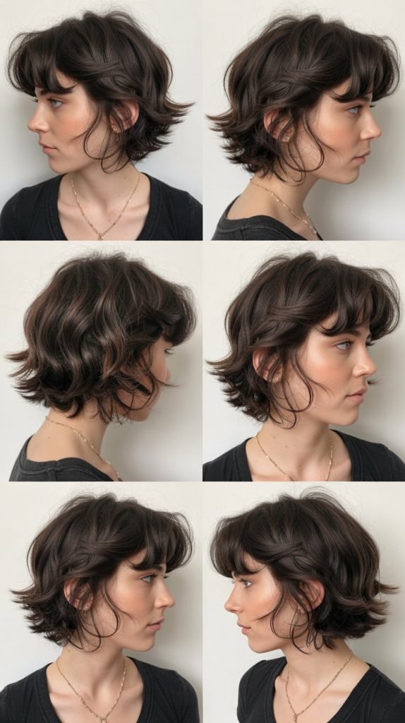 Choppy Lob with Razored Texture