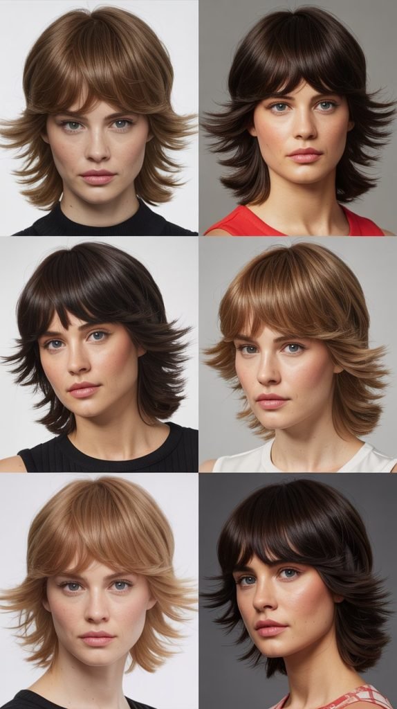 Dimensional Layers With Piece-y Bangs