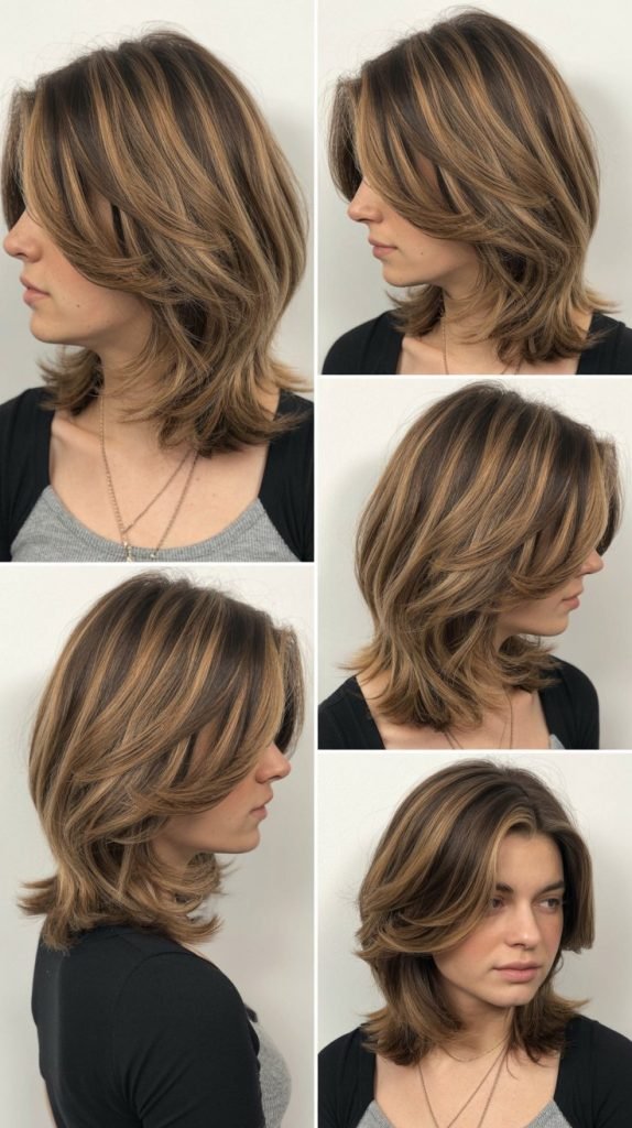 28. Layered Cut with Balayage