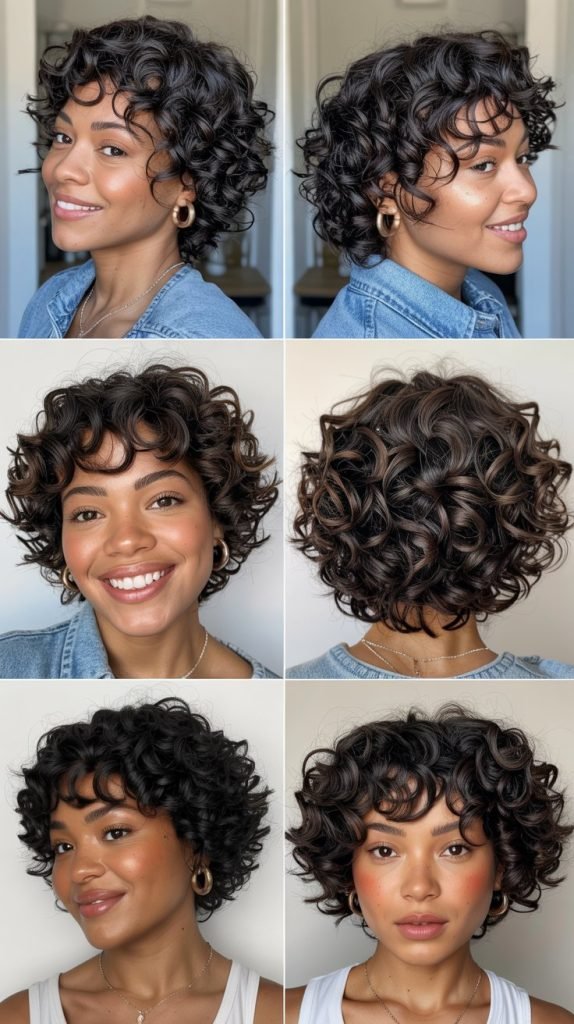 22. Textured Shag with Bantu Knot Curls