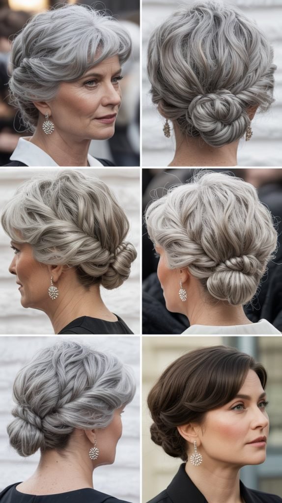Elegant Twist with Gray Sophistication