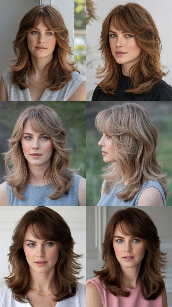 Cascading Layers With Wispy Side Bangs