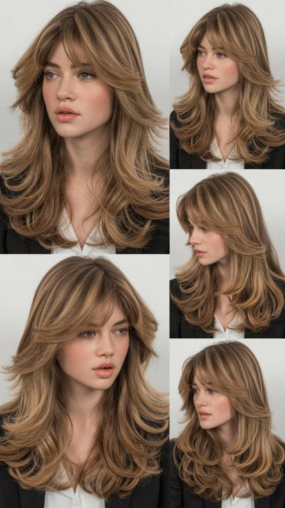 Choppy Bob Layers With Center-Parted Bangs