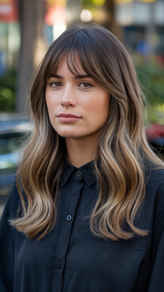  Curtain Bangs with Face-Contouring Layers