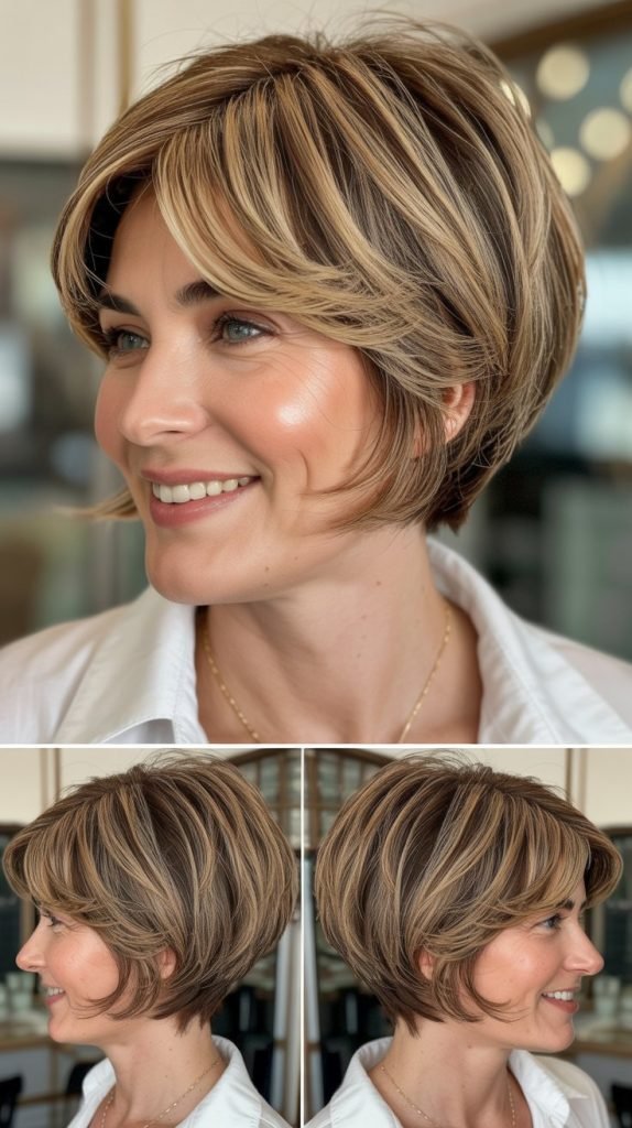 Soft Feathered Bob with Face-Framing Layers