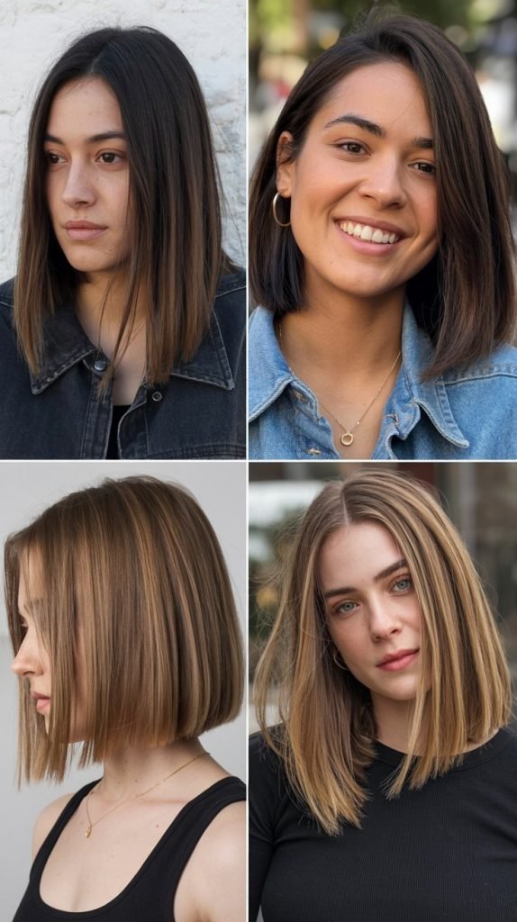 Straight Long Bob with Subtle Layers