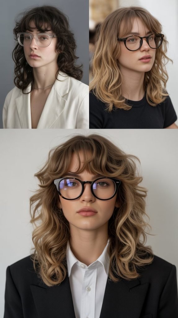 Wavy Midi With Baby Bangs