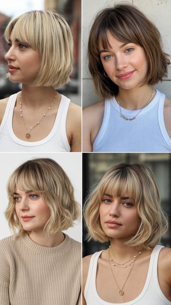 Tapered Bangs with Stacked Bob