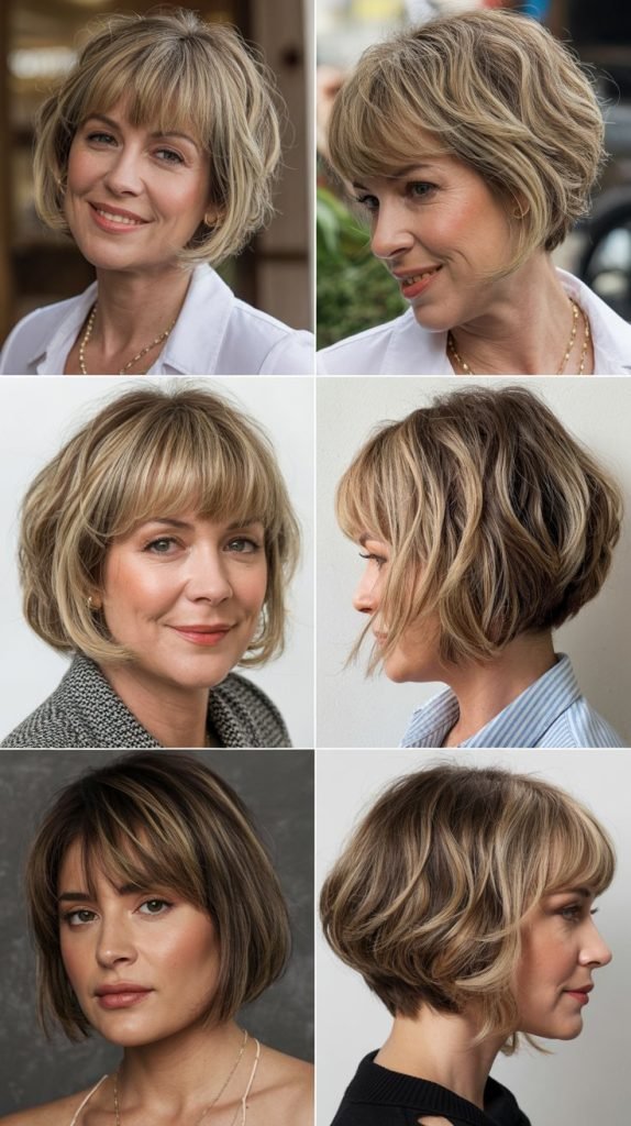 Textured Bob with Bardot Bangs