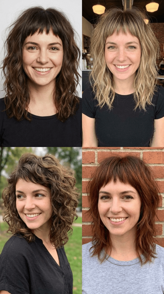 Sleek Middle Part with Blunt Bangs