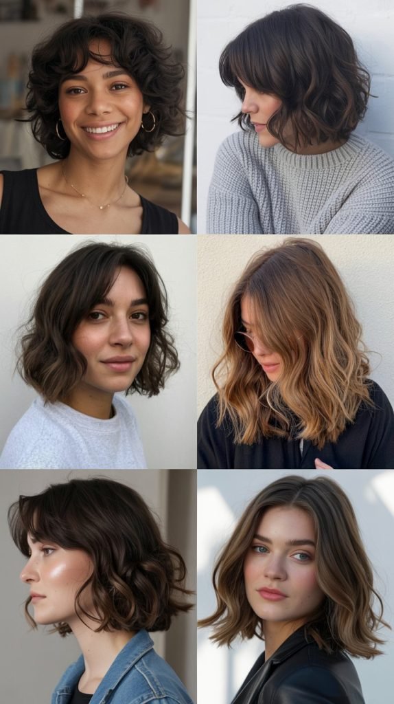 Textured Wavy Long Bob