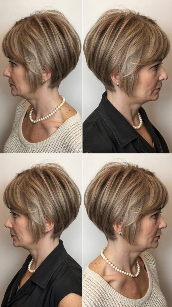 The Stacked Bob with Razored Ends