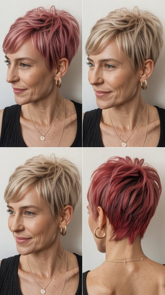 The Textured Crop with Colored Tips