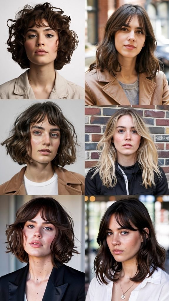 Undone Lob With Curtain Bangs