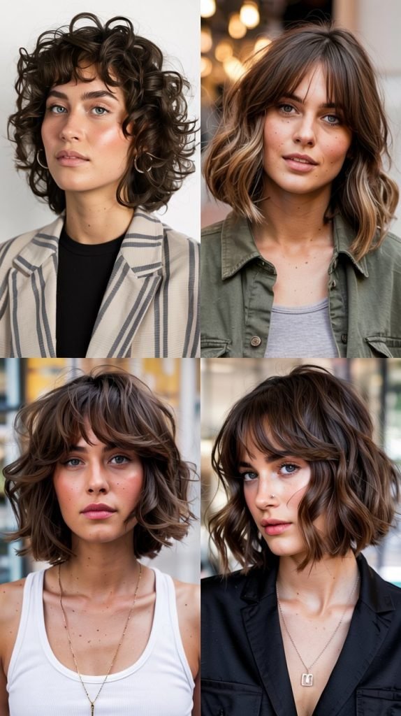  Voluminous Lob With Curtain Bangs