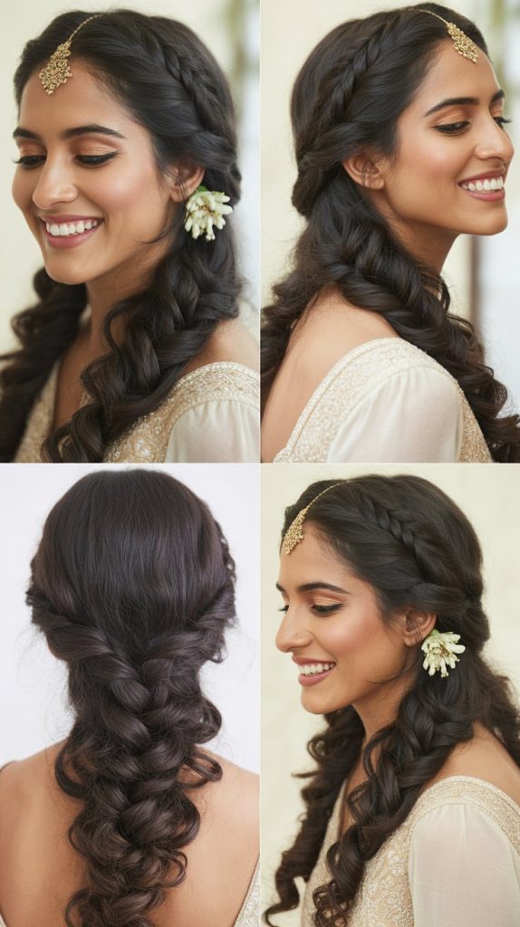 Crown Braid with Open Back Curls